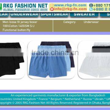 Men loose fit jersey boxer