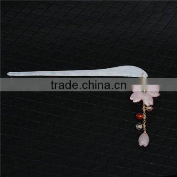 Resin Wedding Hairpins Light Pink White & Red Flower 13.8cm photo-3