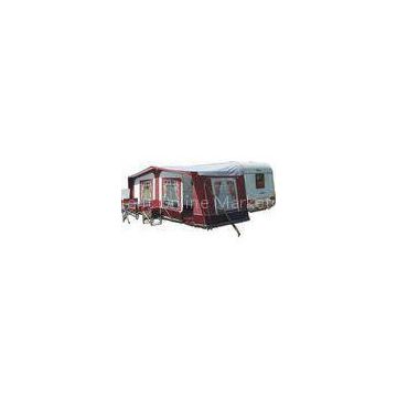 Red Retractable all weather porch caravan awnings large family tent