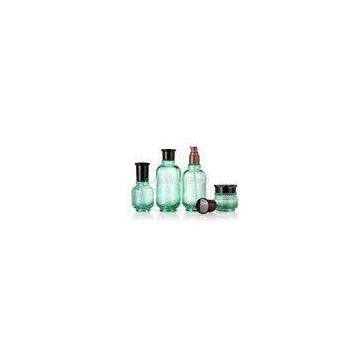 60g 120ml Cosmetic Packaging Bottle , Empty Cosmetic Containers Glass Body With Plastic Cap