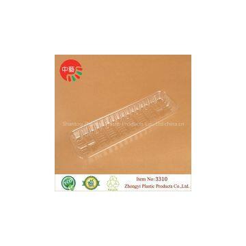 clear disposable PET plastic fruit food tray