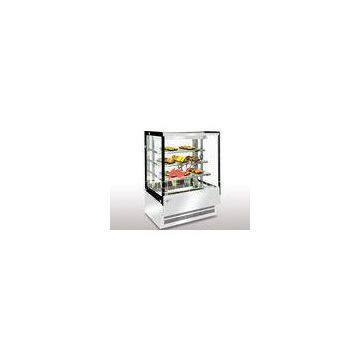 Dry Heating Food Display Showcase Square T5 Light Glass Food Warmer Display Case