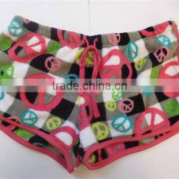 polar fleece printed pajama shorts for children