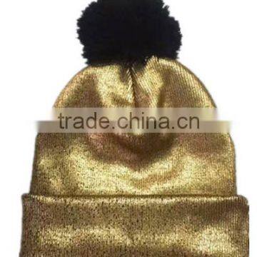 2017 Custom Bulingbuling Beanie with Pom Beanie Hats Wholesale