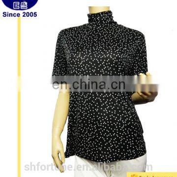 women black wave point blouse