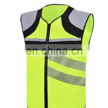 CE EN ISO 20471 yellow color mesh fabric hi vis Reflective safety vest safety vest