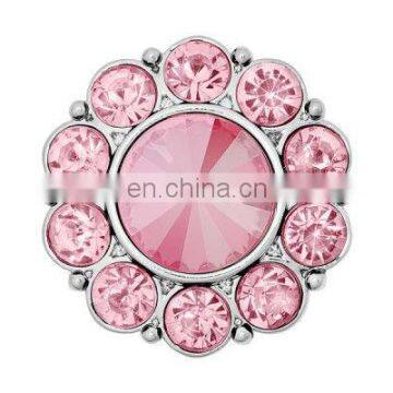 Pink Acrylic Rhinestone Buttons - 25mm