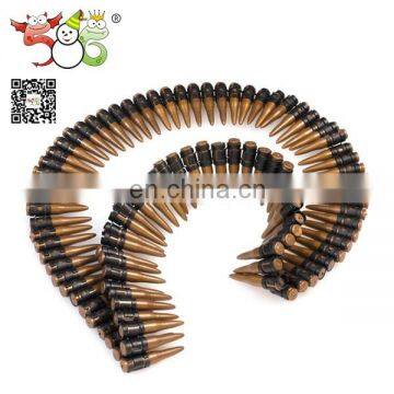 60" golden plastic bullet belt for fany party supplies