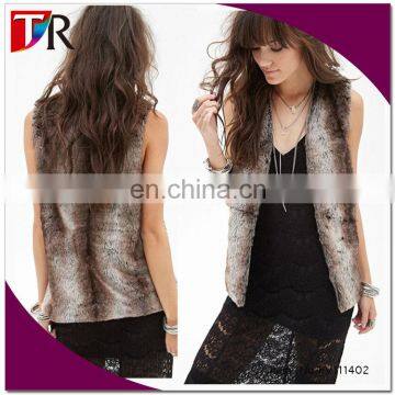 wholesale 2015 nerw brown animal fur coat women rabbit fur vest size S to XXXL