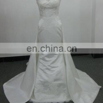 EBX-40 Sleeveless lace satin mermaid dress