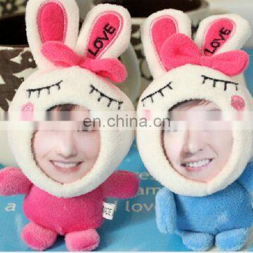 DIY 3d face frame toy,Realistic Human Face with Plush Toy