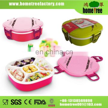 2 layer sealed plastic candy container with 4 dividers