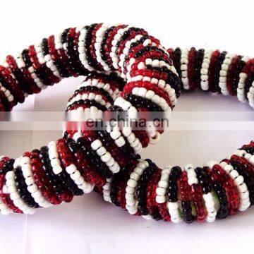 Belly Dance Bracelet-Bollywood Bangles-Traditional Pearl Beaded Bangles-Pearl Jewellery-Wedding Wear Bangles Wholesale photo-4