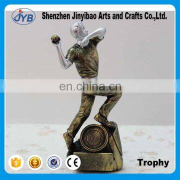 Silver color resin material man's shot-put competition trophy