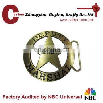 Belt buckle manufacturers custom engrave logo cut out star US military metal belt buckle