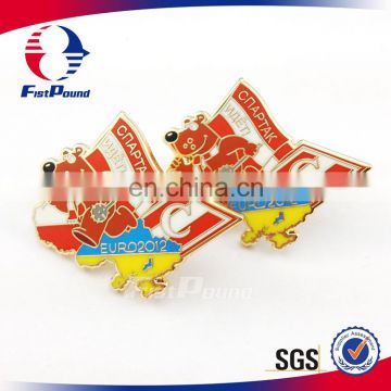 Excellent quality Euro2012 lapel pin with your customed design