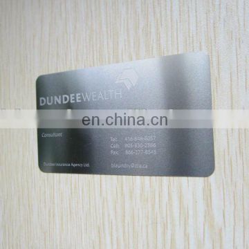 CR80 credit card size stainless steel vip Card printing