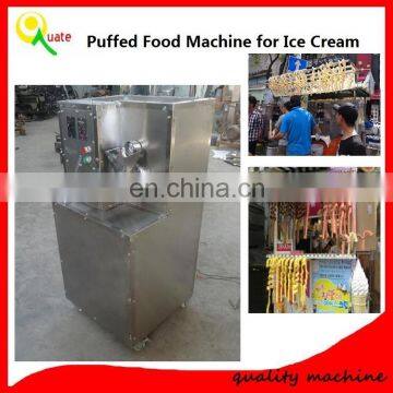 Automatic Hollow Tube Puffed Corn Snacks Food Extruder Machine / hollow Tube Ice Cream Extrusion