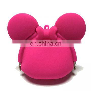 Hot Sale Kids Funny Purse Handmade Cartoon Mickey Mouse Silicone Wallet Coin Purses photo-3