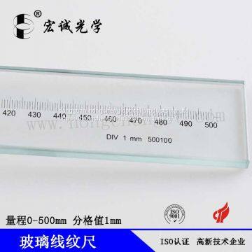 0-500mm optical standard glass scale glass ruler measuring ruler standard glass ruler glass scale  micrometer can customized