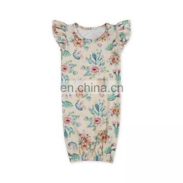 Baby Summer Watermelon Flutter Sleeve Gown Toddler Sleeper Cute Girls Sleeping Bags photo-4