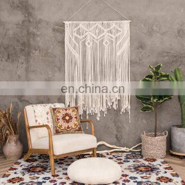 2019 Handicraft Home Accessories Macrame Cord Art Hotel Bar Used Large Cotton Macrame Rope Wall Hanging Accessories photo-6