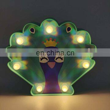 Plastic Peacock Shaped Fairy Holiday Light Battery Light For Home Decoration