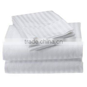 100% Egyption cotton plain white hotel bed sheets