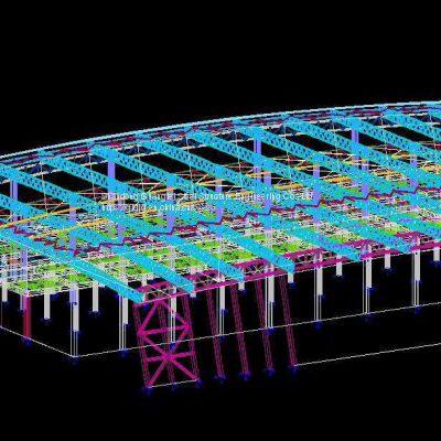 steel structure space frame coal storage grid steel structure airport