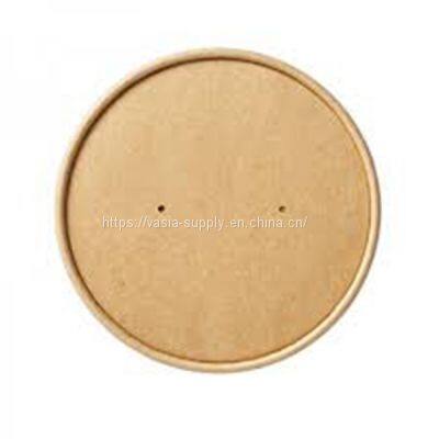 Souper Food Container Lid 16oz Kraft-Takeaway soup cup lid, ice cream container lid-8oz Brown Vented Lids