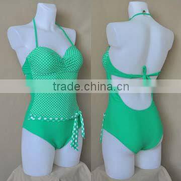 One piece sexy open swimwear women