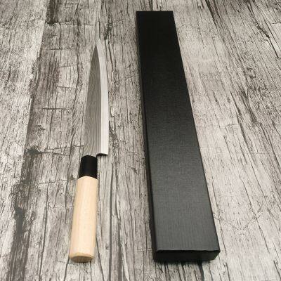 9 inch Sashimi Sushi Yanagiba Japanese Damascus Pattern Knife