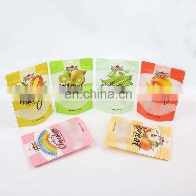 Food grade laminate matte zip lock packaging bag plastic mylar zipper pouch with window