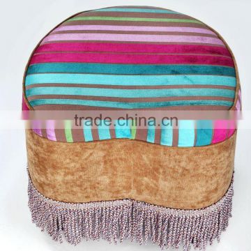 Heart Ottoman with fringe