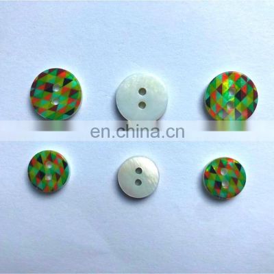 High Quality nice printing flower fancy custom colorful shell buttons