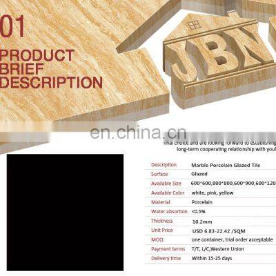 Shinny Black Marble Tile With Polished and Glazed for Floor and Wall photo-2