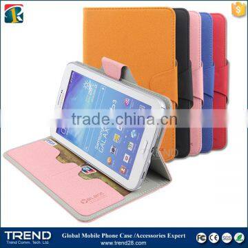 china supplier folding leather flip case for samsung tab 3