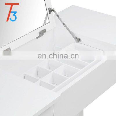 Luxury Dressing Table Stool Mirror Drawer Jewellery Cabinet Makeup Organiser photo-5