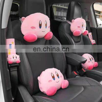 Wholesaler New Arrival Cute Car headrest Plush Cartoon Car Lumbar Support Pillow Creative Car Neck Pillow Interior Accessories