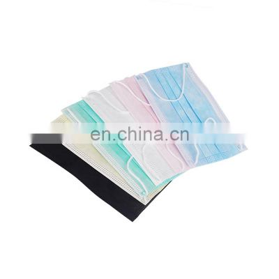 High Efficiency Filter Paper Inner Fabric Disposable Earloop Masks 3 Layer Medical Face Masks