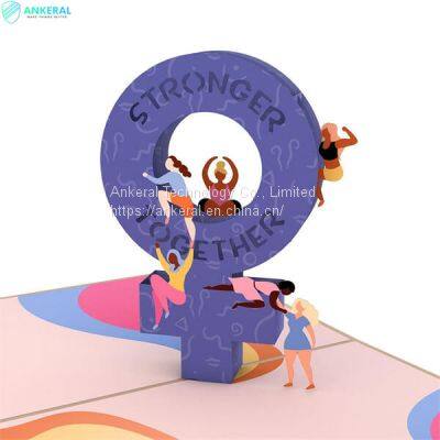 Strong Together 3D Folded Card for Friends as Best Gift on Valentine’s Day