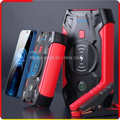 Car Jump Starter 12V Car Battery Emergency Start Power Supply Multifunctional Wireless Charger