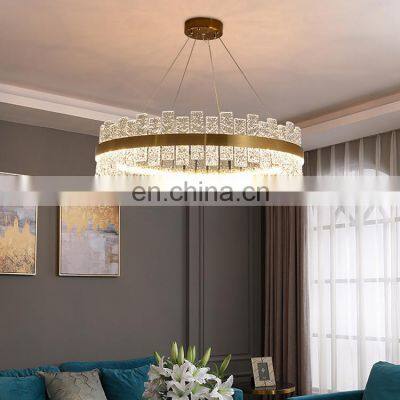 Modern Led Crystal Chandelier Glass Hanging Lighting Decor Indoor Home LED Pendant Lamp