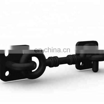 5.5 Inch Matte Black Hook and Eye Latch Cabin Door Gate Hook Latches Window Sash Catch Hook Lock photo-3