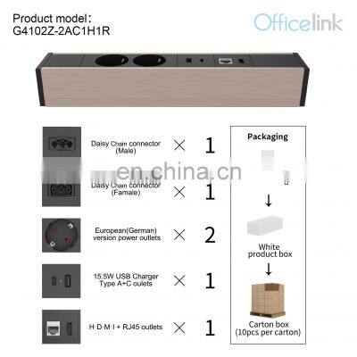 EU Desk Socket With Data Outlets and USB A&C Charger photo-3