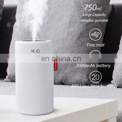 2021 Best Selling Wireless Mini Humidifier 750ml Portable Rechargeble Cool Mist Diffuser Personal Usb Air Ultrasonic Humidifiers photo-2