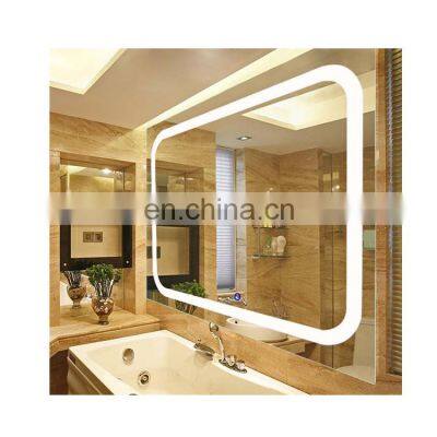 Silver Round Rectangular Purple Usb Bathroom Luxury Wall Touch Led Makeup Vanity Mirror photo-4