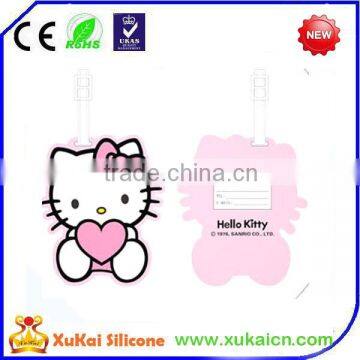 pink hello kitty silicone luggage tags