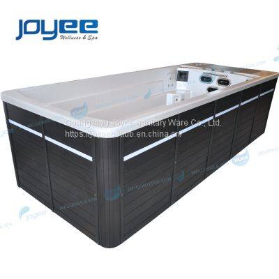 JOYEE Factory Fiberglass Acrylic Pool Swim Massage Spa Hot Tub 3 Person Exercise Swimming Pool For Sale photo-3