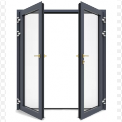 Quality Aluminum Profile External Anti-theft Aluminum Security Door Double Swing Door photo-2